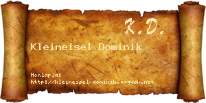Kleineisel Dominik névjegykártya